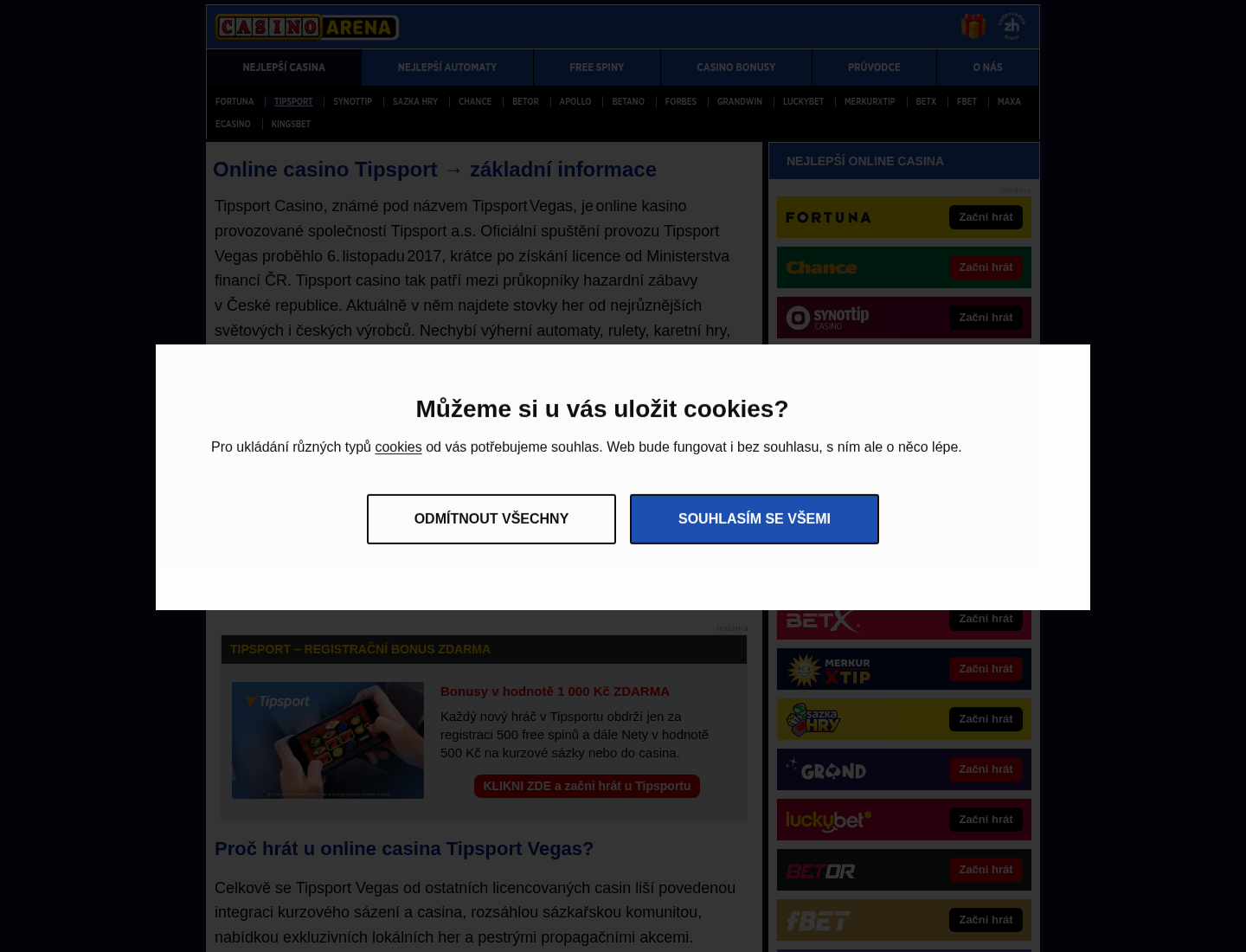 Nezávislé české redakční pokrytí značky Tipsport